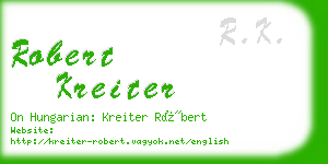 robert kreiter business card